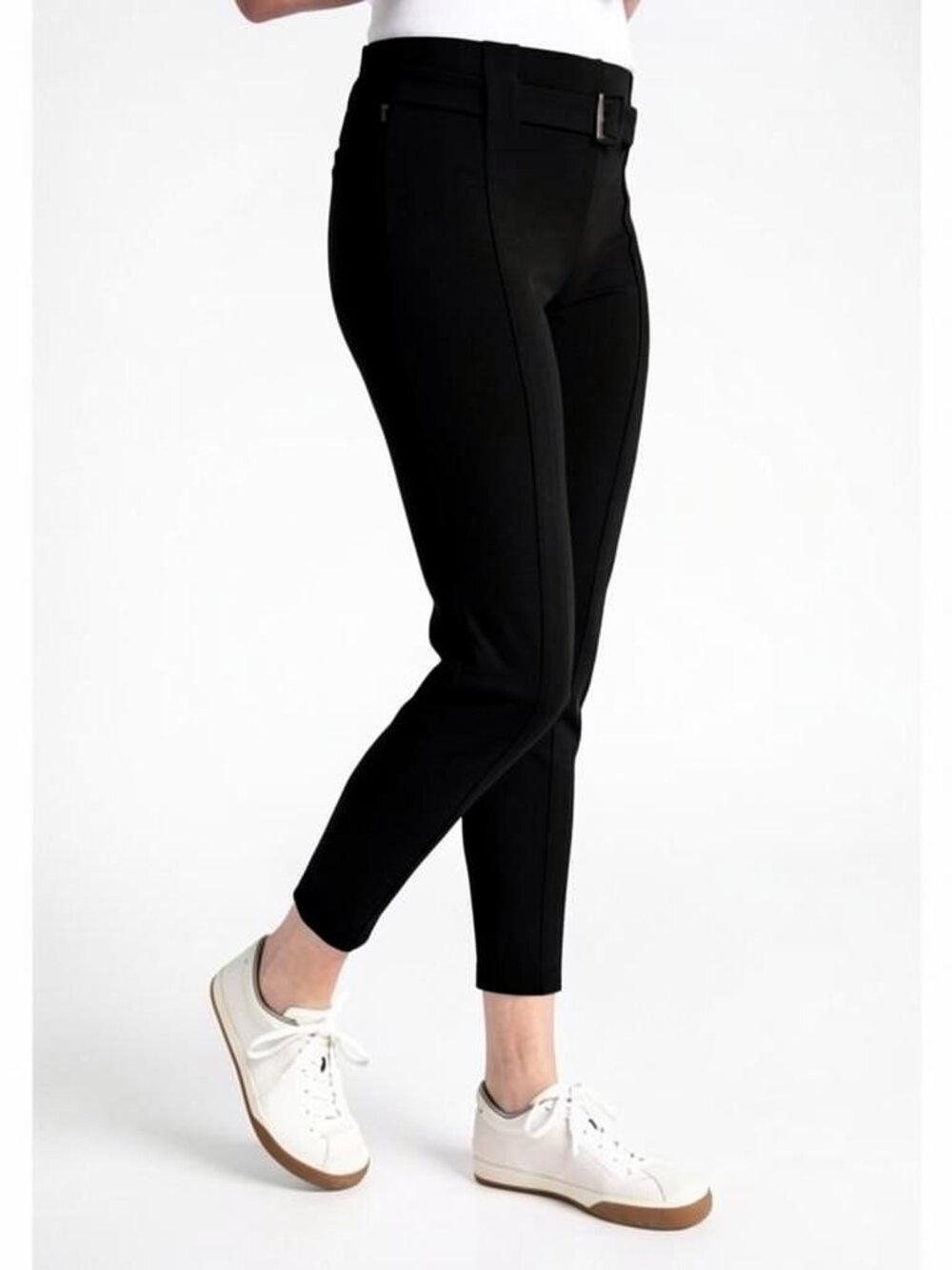 Betabrand Black Skinny High Waist Belted Dress Pant Yoga Pants Xlarge Long Tall